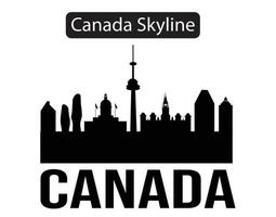 ilustração em vetor silhueta skyline do canadá