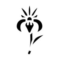 ilustração vetorial de ícone de glifo de flor de íris vetor