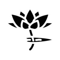 ilustração em vetor ícone glifo flor de lótus
