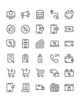 conjunto de ícones de comércio eletrônico 30 isolado no fundo branco