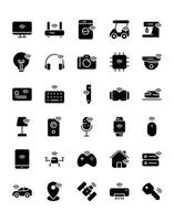 conjunto de ícones da internet das coisas 30 isolado no fundo branco vetor