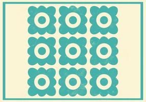 Teal Floral Vector Pattern