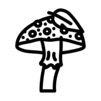 ilustração em vetor ícone de linha de cogumelo outono