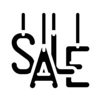 ilustração vetorial de ícone de glifo de vendas de letras vetor