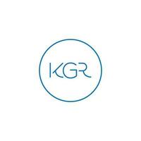 design de logotipo kgr vetor