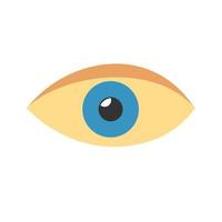 ícone multicolorido plano de olho vetor
