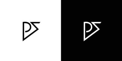 design de logotipo de iniciais de letra ps moderno e exclusivo vetor