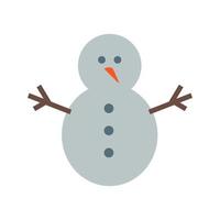 boneco de neve eu ícone multicolorido plano vetor