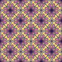 padrão indonésio. padrão marroquino. estampa floral. fundo de mandala. vetor