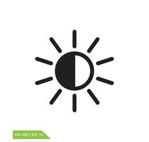 ilustração de design de logotipo de vetor de ícone de sol