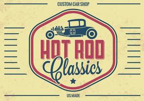 Fundo vintage do vetor hot rod