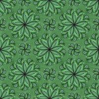 fundo de vetor sem costura verde claro com padrão paisley