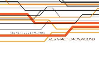linha cibernética de circuito cinza amarelo laranja abstrato em branco design moderno vetor de tecnologia futurista criativa