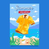 cartaz de moda masculina de verão nova chegada vetor