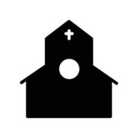 ícone de estilo sólido de construção de igreja, religião cristã. desenhos vetoriais adequados para sites, aplicativos, aplicativos. vetor