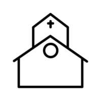 ilustração em vetor ícone estilo linha igreja, edifício. desenhos vetoriais adequados para sites, aplicativos, aplicativos.