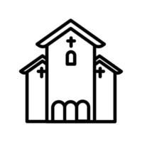 ilustração em vetor ícone estilo linha igreja, edifício. desenhos vetoriais adequados para sites, aplicativos, aplicativos.