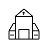 ilustração em vetor ícone estilo linha igreja, edifício. desenhos vetoriais adequados para sites, aplicativos, aplicativos.