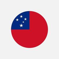 país samoa. bandeira de samoa. ilustração vetorial. vetor