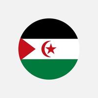 país república democrática árabe saraui. bandeira da república democrática árabe saharaui. ilustração vetorial. vetor