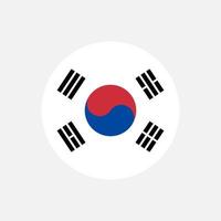 país coreia do sul. bandeira da coreia do sul. ilustração vetorial. vetor