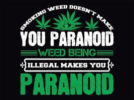 arquivo de design de camiseta de cannabis vetor