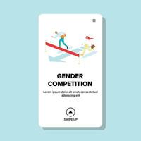 vetor de corrida de homem e mulher de competição de gênero