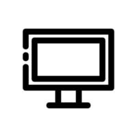 monitor de computador ilustrado em um fundo branco vetor
