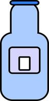 design de ilustração vetorial de ícone de linha plana de cor azul de lata de leite bom para apresentação de design de elemento, interface do usuário, pôster, banner vetor