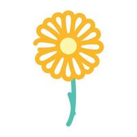 ilustração vetorial de ícone de cor de flor de camomila vetor