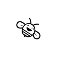 modelo de vetor de inspiração de design de logotipo de ícone de abelha, logotipos para produtos e outras necessidades de design