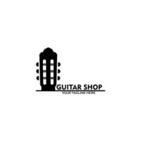 logotipo de guitarra, clássico, instrumento, musical, rock, som, acústico, vetor