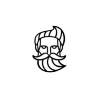 rótulo de logotipo de barbearia retrô, logotipo de barbearia de penteado para seu design vetor