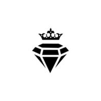 ícone de diamante, símbolo abstrato para cosméticos e embalagens, produtos artesanais ou de beleza vetor