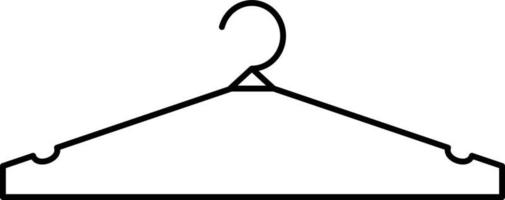 ícone de linha fina de cabide de roupas vetor