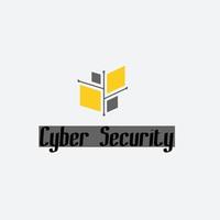 ícone de segurança cibernética para o logotipo do monograma de iniciais de negócios vetor