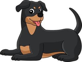 ilustração de clipart de desenho animado de cachorro rottweiler vetor