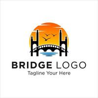 modelo de ícone de vetor de design de logotipo de ponte
