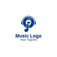 ilustração em vetor design de modelo de logotipo de música