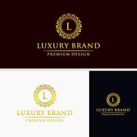 modelo de logotipo de luxo em vetor para restaurante, realeza, boutique, café, hotel, heráldica, joias, moda e outras ilustrações vetoriais