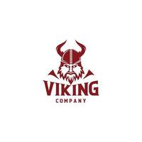 ilustração vetorial de design de logotipo de guerreiro viking vetor