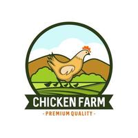 modelo de vetor de logotipo de fazenda de frango