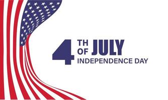 4 de julho dia da independência. ilustração vetorial vetor