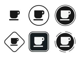 ícone de café. conjunto de ícones da web. coleção de ícones plana. ilustração vetorial simples. vetor