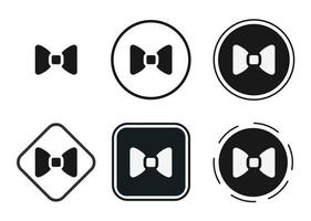 ícone de gravata borboleta. conjunto de ícones da web. coleção de ícones plana. ilustração vetorial simples. vetor