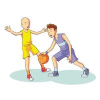 jogando basquete juntos vetor