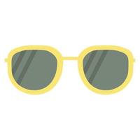 óculos de sol com armação amarela e lentes verdes. óculos amarelos. ilustração vetorial em estilo simples vetor