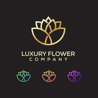 vetor premium de logotipo de flor de luxo