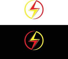 parafuso e modelo de vetor de ícone de design de logotipo de luz de flash.