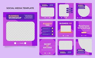 agência de negócios modelo de mídia social para marketing digital e promoção de venda de negócios vetor